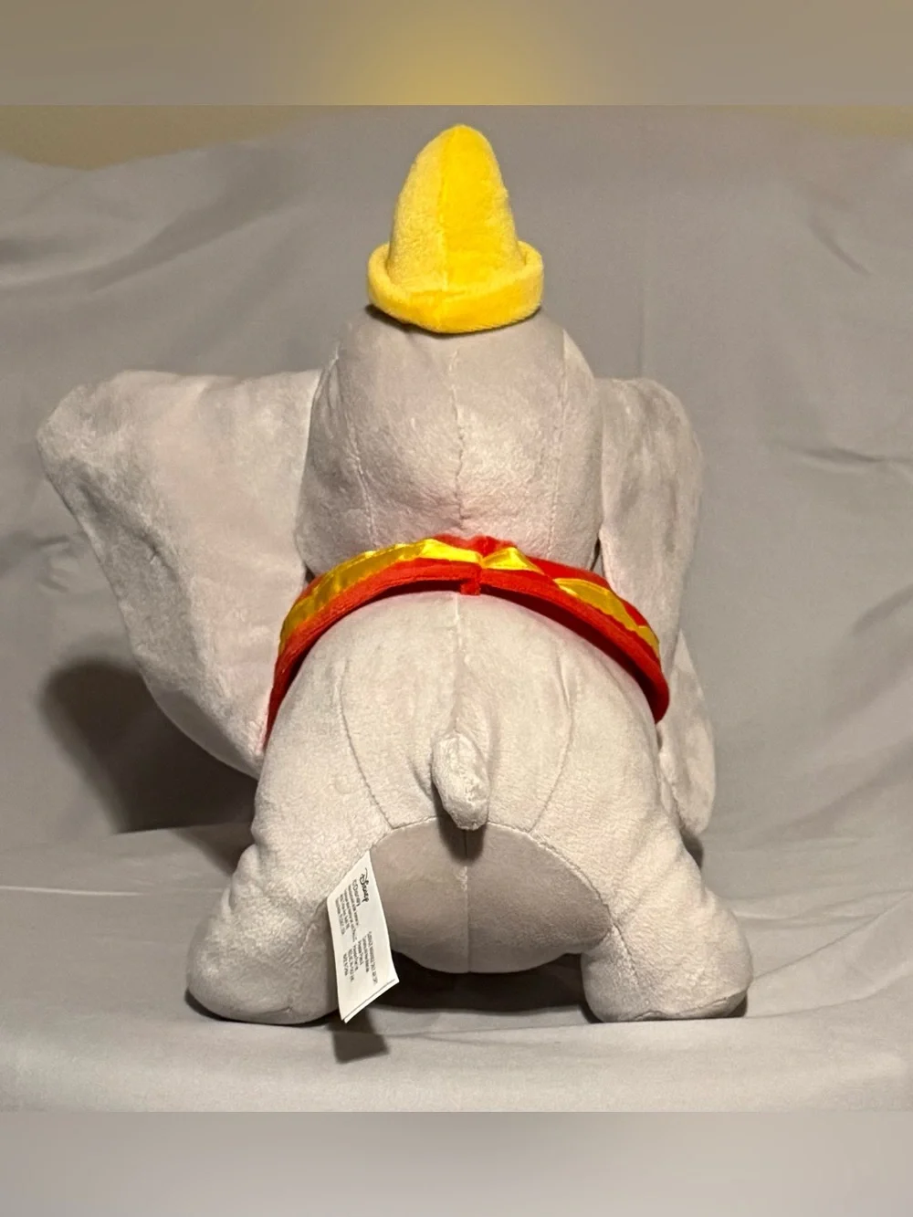 Disney Dumbo Plush - Gray with Yellow Hat and Red Collar